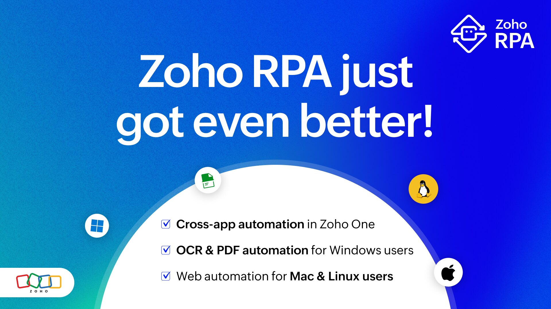 Powerful OCR, PDF automation and more updates from Zoho RPA
